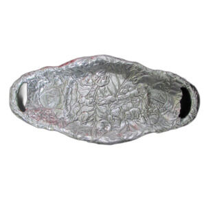 Arthur Court 1990 Bunny Rabbit serving tray dish signed aluminum platter spring